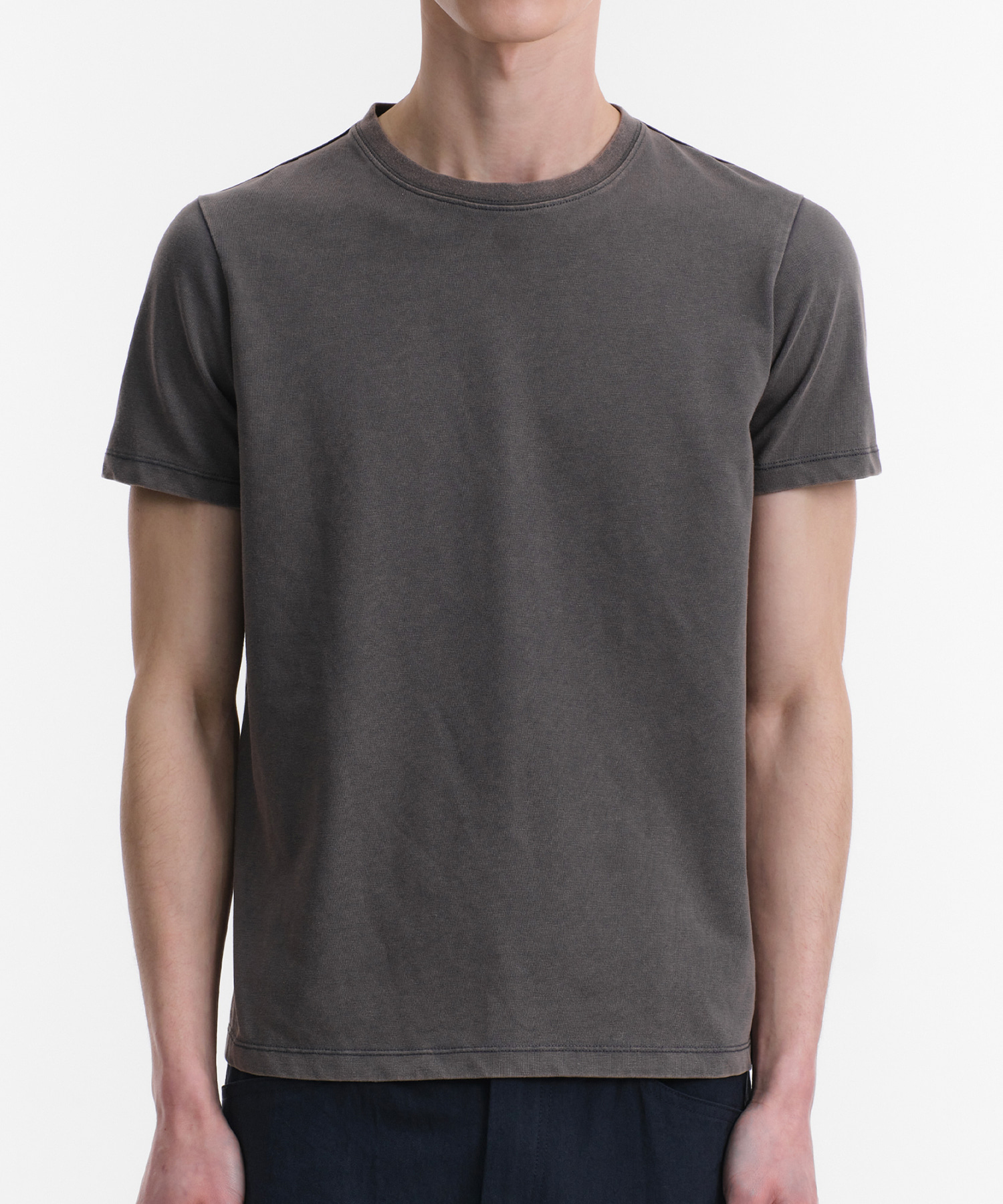 WASHED REGUALR FIT T-SHIRTS (CHARCOAL)