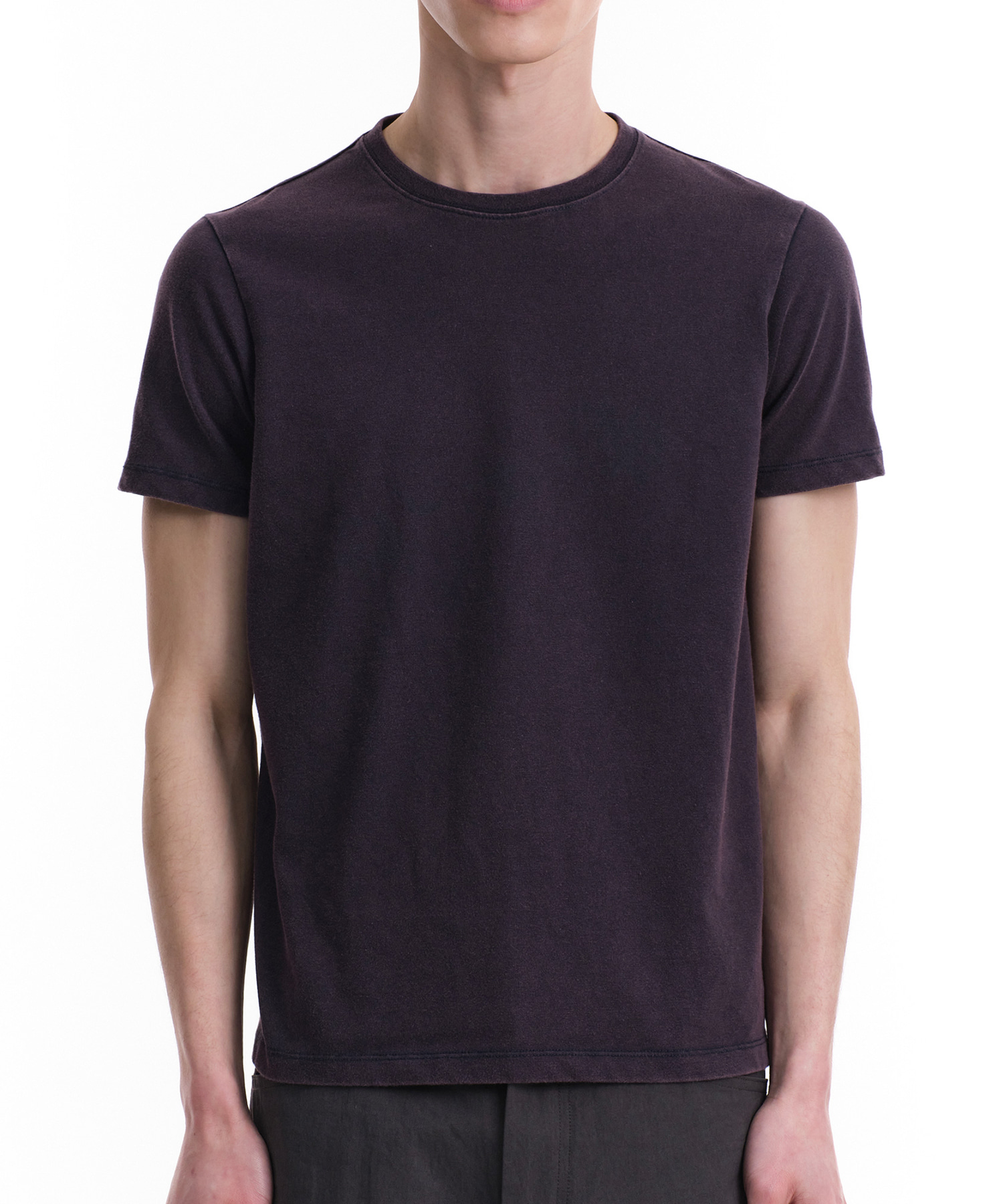 WASHED REGULAR FIT T-SHIRTS (DARK PURPLE)