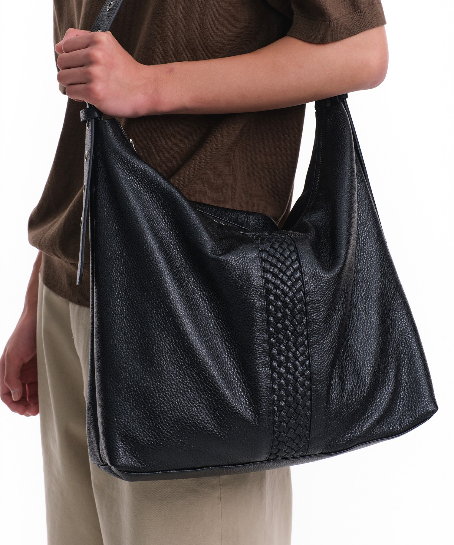 LEATHER LINE SHOULDER сумка (черный)