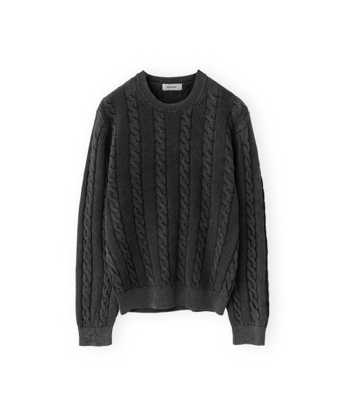 Варёный кабельный трикотаж, Black
