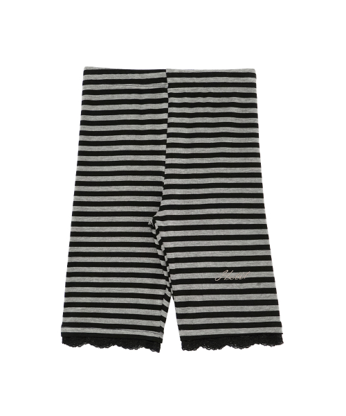 Велосипедки в полоску с кружевом (Black)