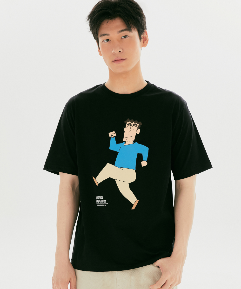 [Shin-chan] футболка с коротким рукавом (BLACK) SPRLG25U07