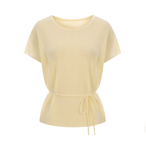 Круглый трикотажный топ на бретелях Tencel P6BKN013C