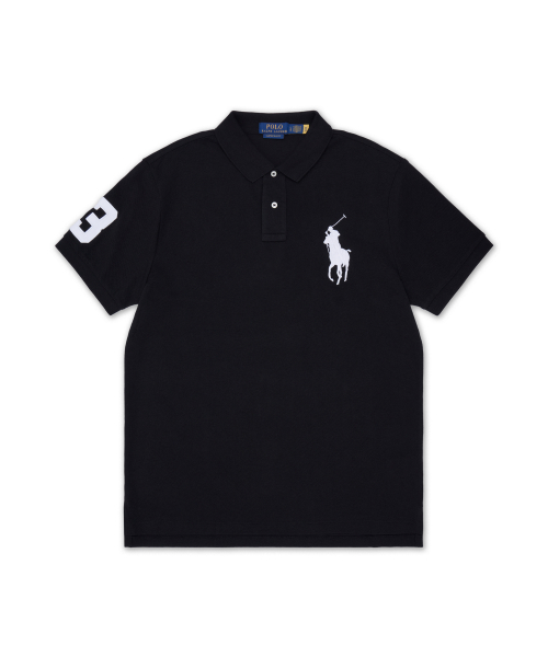 Поло Custom Slim Fit из меша Black