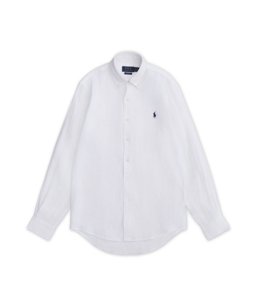 Льняная рубашка custom fit-White