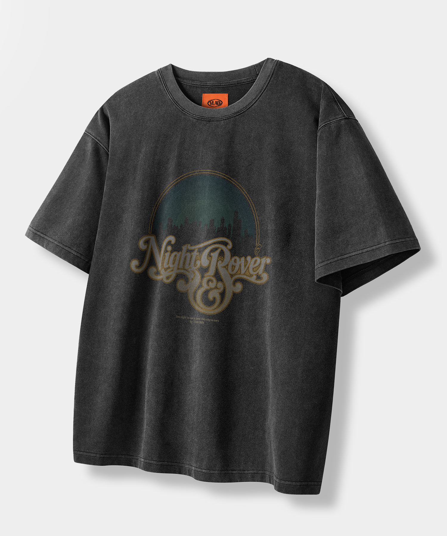 VLAD N.ROVER SEMI-CROP T-SHIRT_PIGMENT CHARCOAL