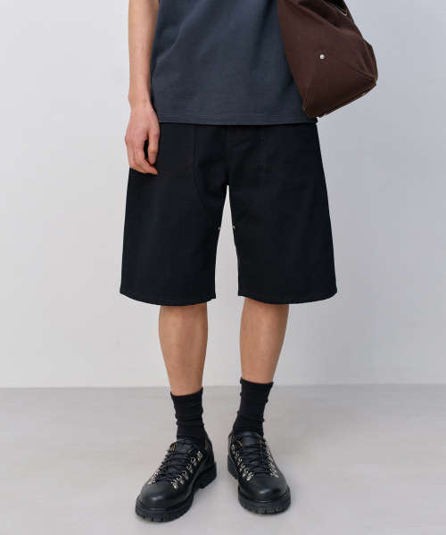 Шорты Double Knee WASHED BLACK