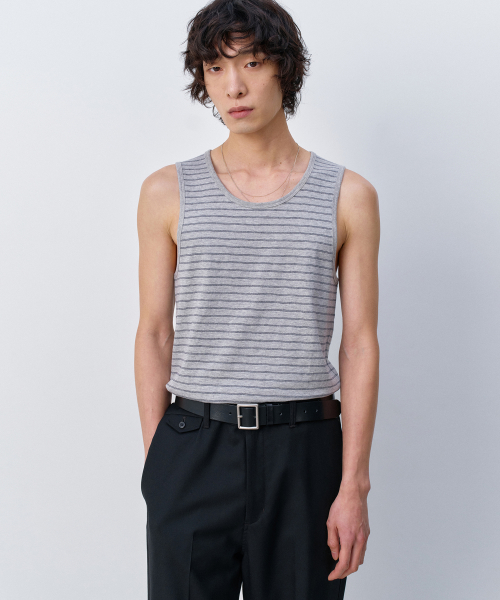 Stripe Tank Top MELANGE GREY