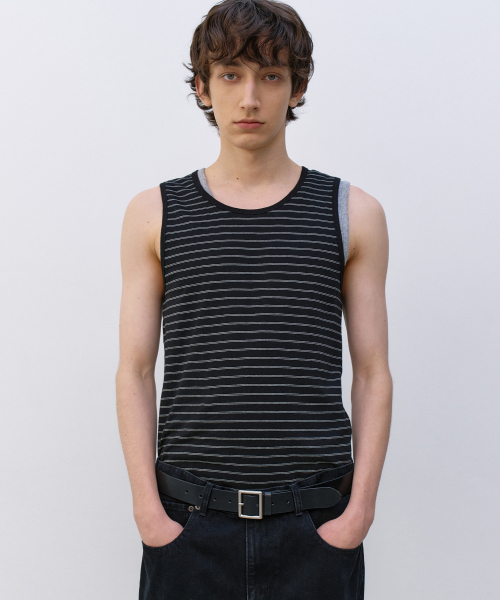 Stripe Tank Top BLACK