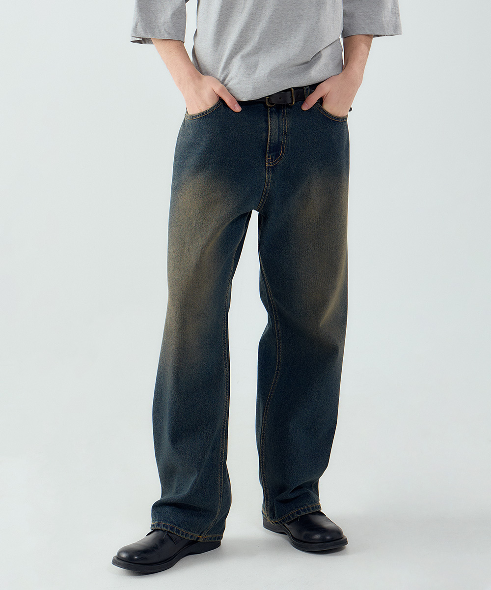 Natural Washed Straight Denim
