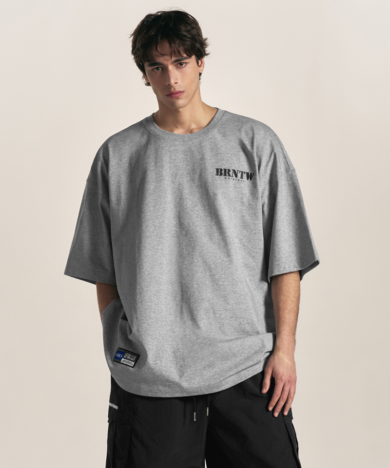 BRNTW LOGO T-SHIRTS [MELANGE серый]