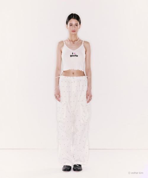 ESTHER BUNNY X AS IF CALIE BUNNY GURLS SLEEVELESS белый