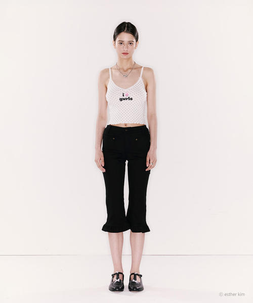 ESTHER BUNNY X AS IF CALIE BUNNY GURLS DOT SLEEVELESS белый