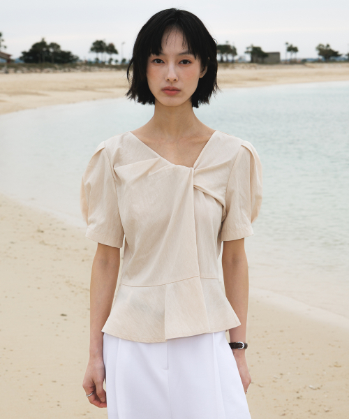Unbalanced Twist Blouse [розовый]
