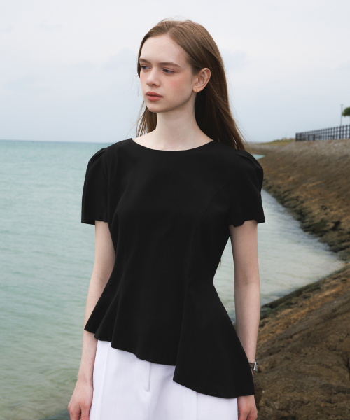 Unbalance Frill Blouse [черный]