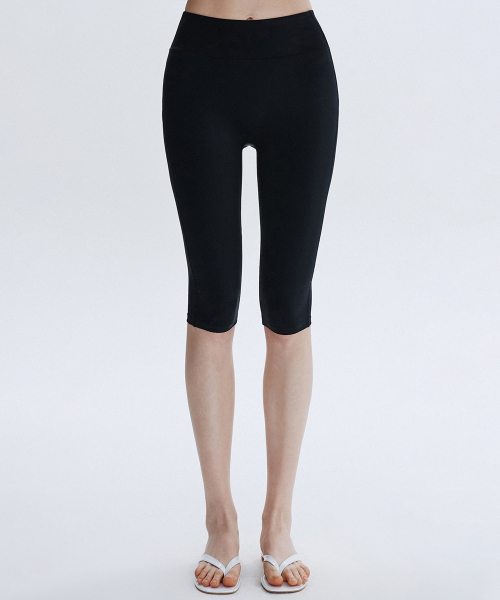 [26SM clove] Stretch Capri Leggings (черный)