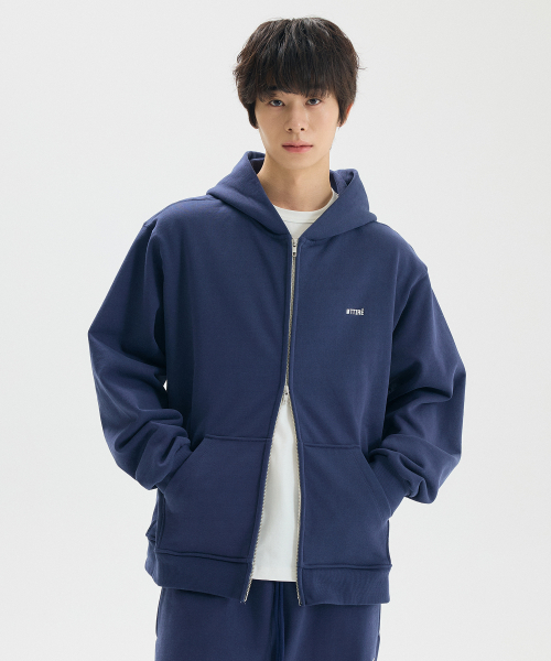2Way Basic Zip-Up / Navy
