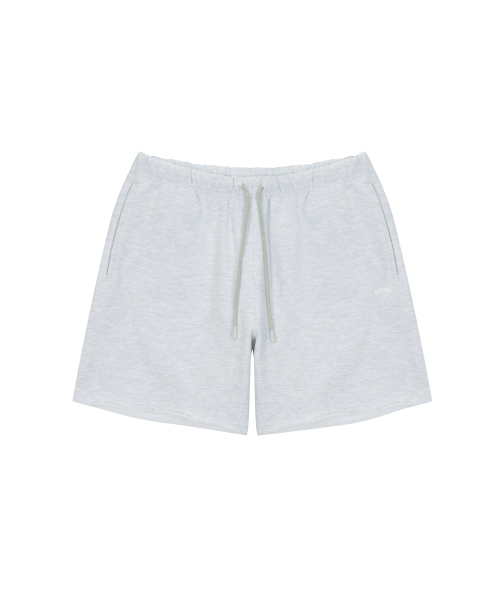 BASIC LOGO SHORT SWEAT PANTS / LIGHT GRAY