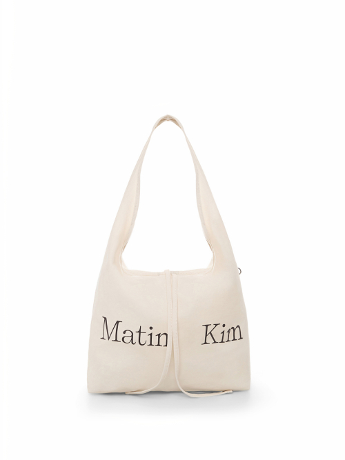 LOGO POINT ROUND ECOBAG IN IVORY