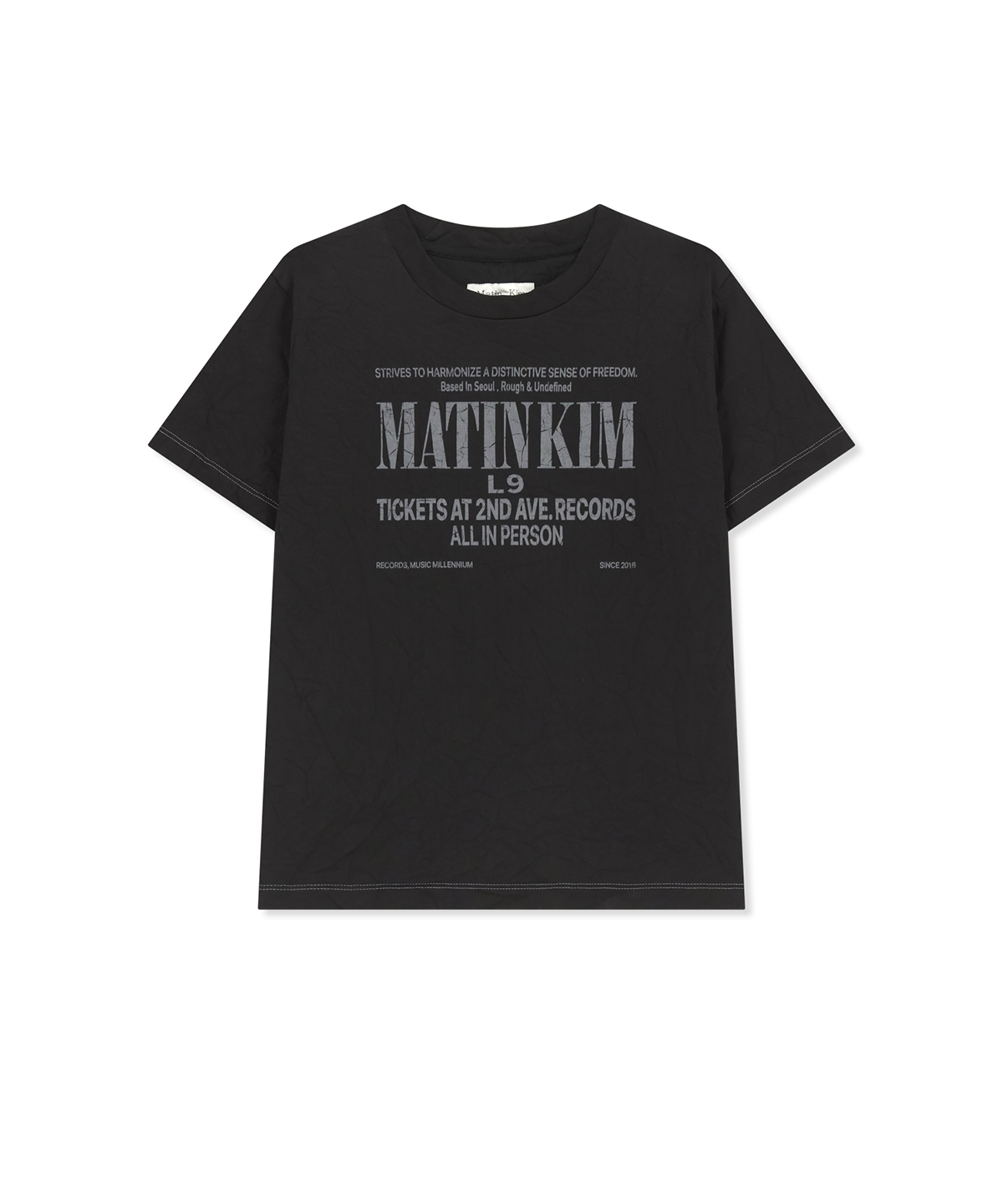 LETTERING GRAFFITI CREASE TOP IN черный