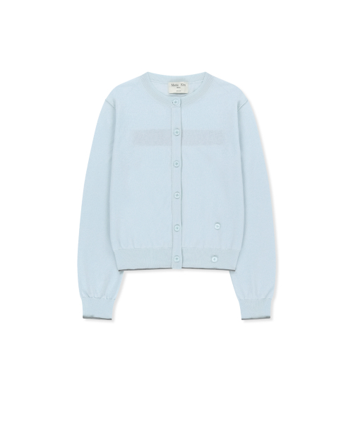 BACK LOGO SHEER CARDIGAN FOR WOMEN IN LIGHT синий