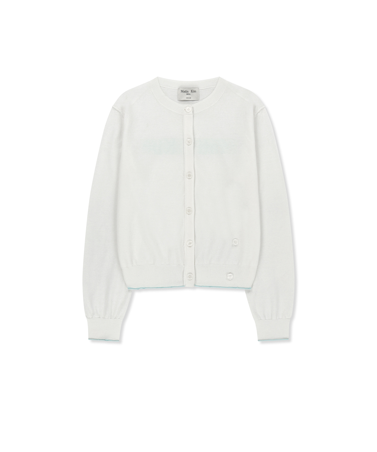 BACK LOGO SHEER CARDIGAN FOR WOMEN IN белый