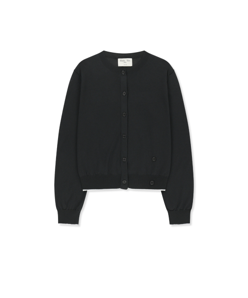 BACK LOGO SHEER CARDIGAN FOR WOMEN IN черный