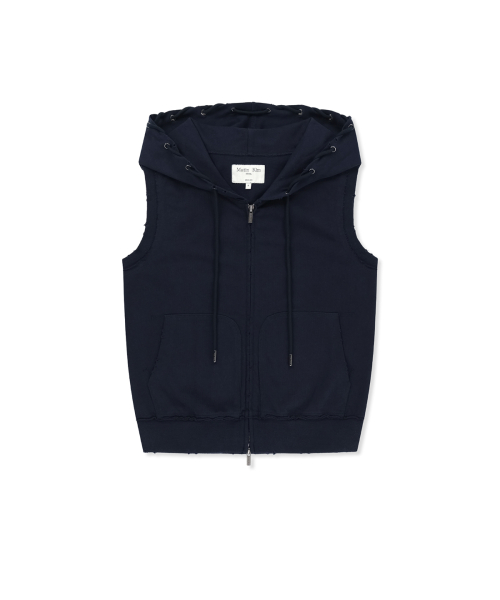 BACK LOGO JERSEY HOOD жилет IN темно-синий