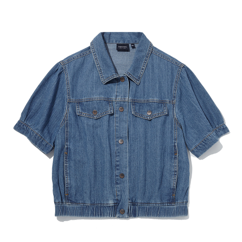 Женская джинсовая футболка со сборками Indigo Blue ITA2EJ51ABL