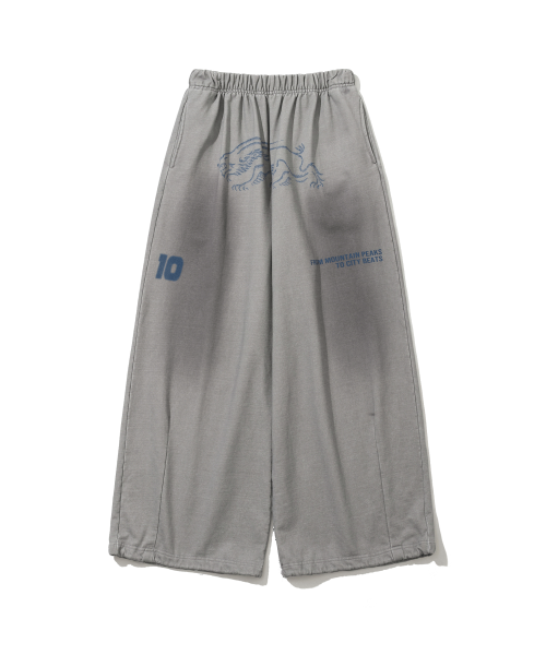Графические брюки с эффектом варки Light Grey