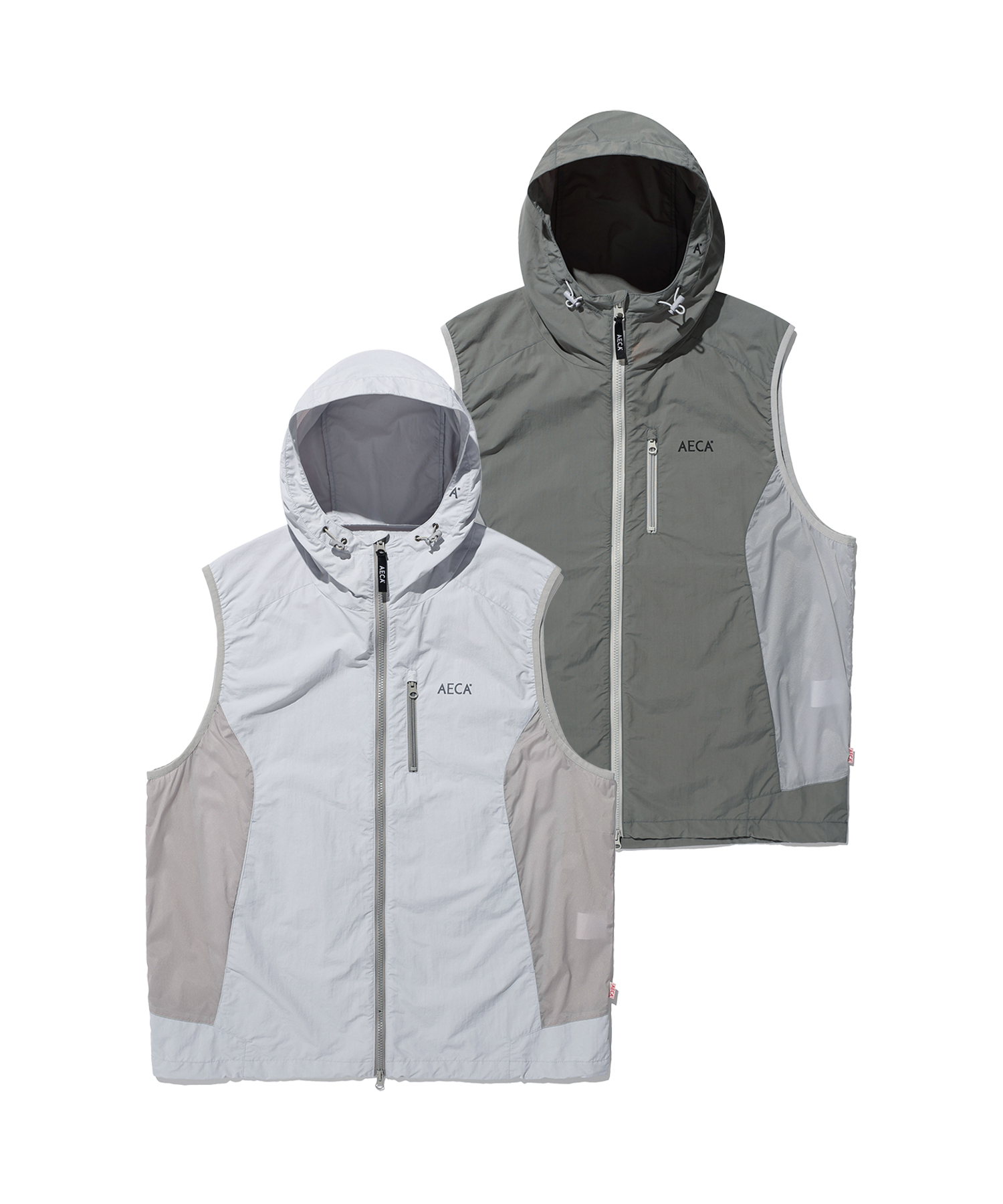 NYLON HOODED VEST (2color)