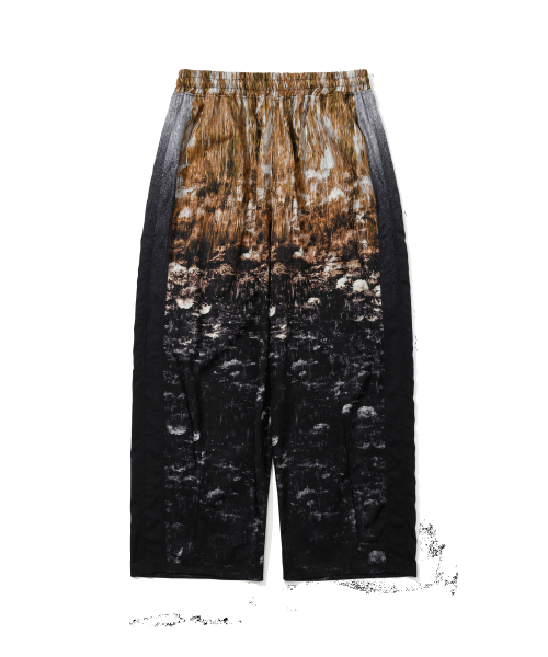 Сетчатые трековые брюки колор-блок Floral Mustard