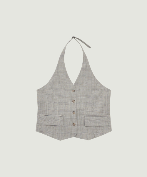 JANELL HALTER VEST (GRAY)