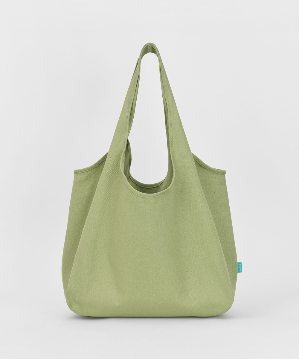 Vintage Canvas Shopper Bag LIME