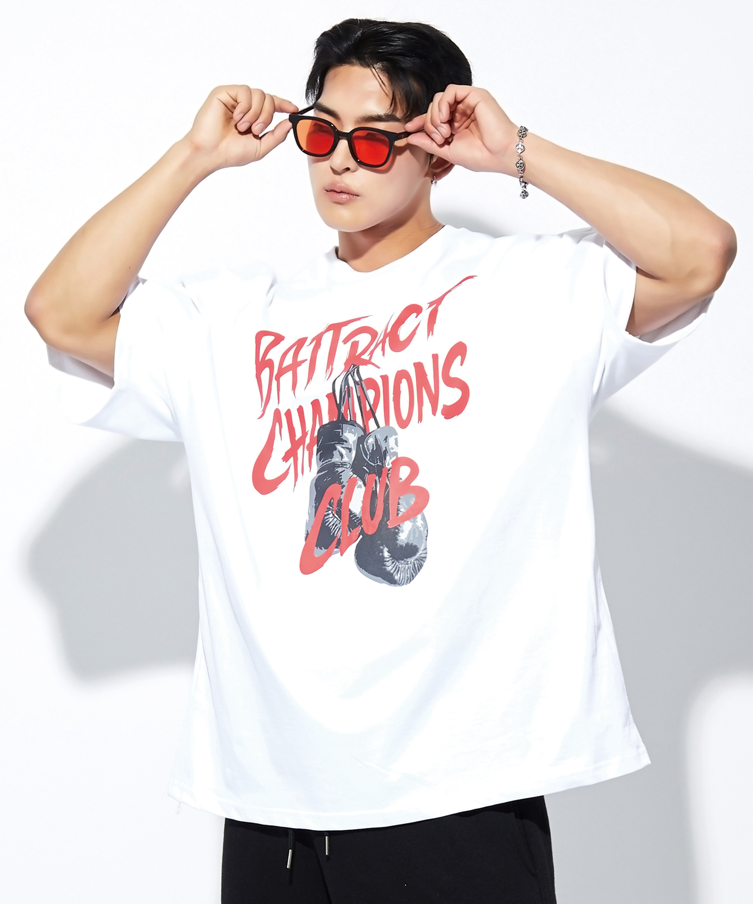 Свободная футболка Champions Club Boxing (White)