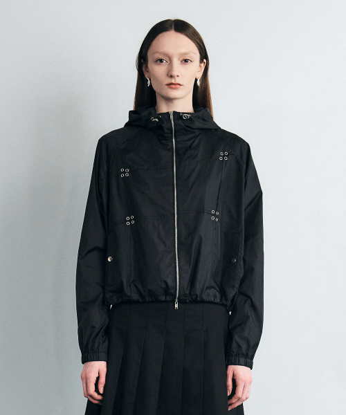 Легкая ветровка с люверсами (Black)