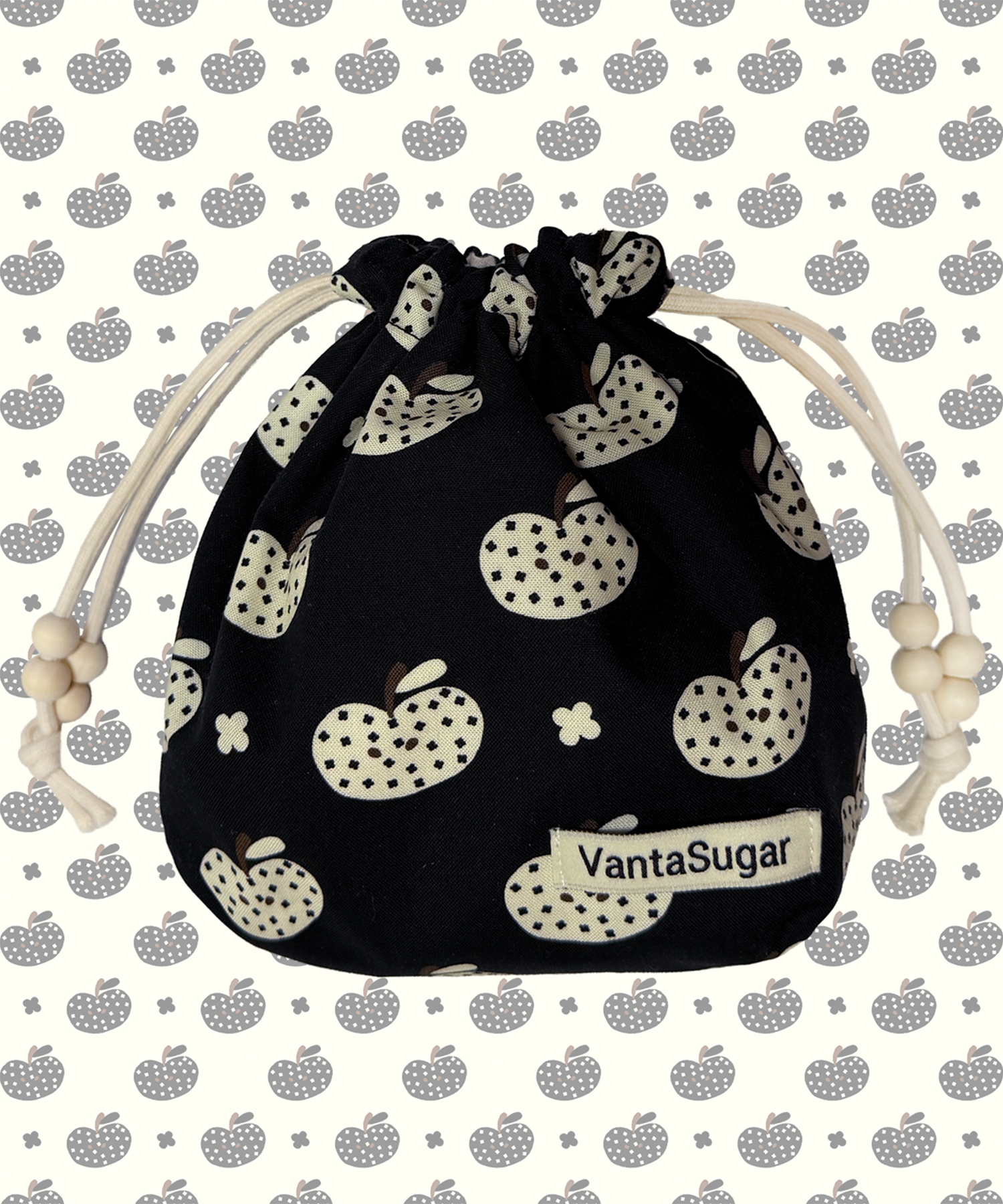 Apple Blossom Pouch-BLACK