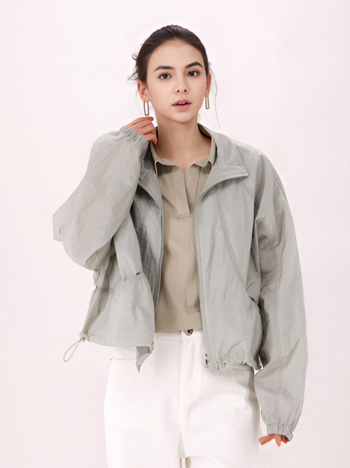 Light Sheer Wind Jumper _L.Grey