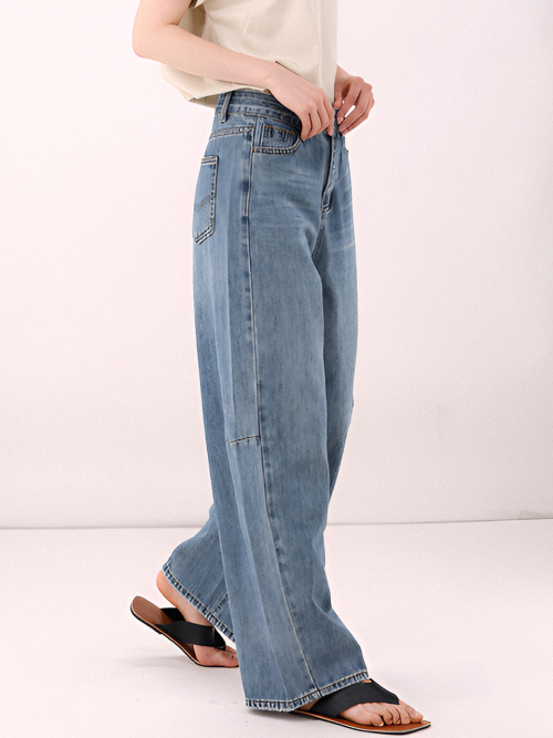 Semi Barrel Denim Pants