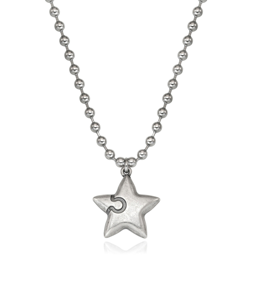 vintage star symbol necklace silver