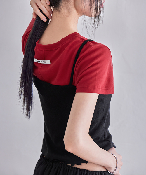 Tencel Line Sleeve Tee, 4colors