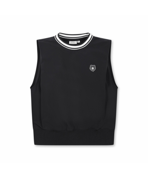 (W) V-neck Sleeveless Woven Vest G5VAM26211BKX