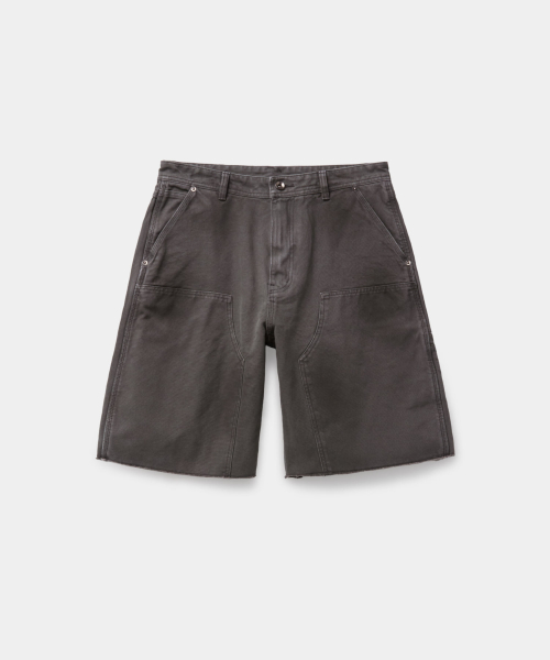Бермуды double knee оверсайз (washed khaki)