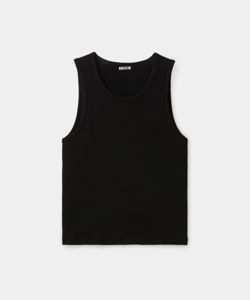 Майка в рубчик с глубоким вырезом (Black)