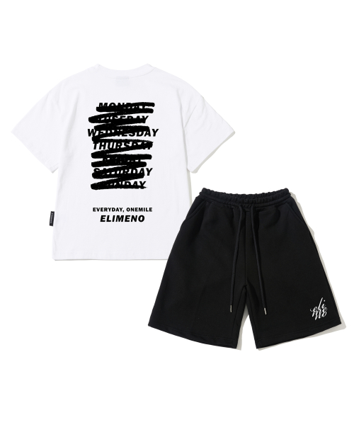 [SET] EY 낫올웨이 반팔티&버뮤다팬츠 키즈 상하복 세트
