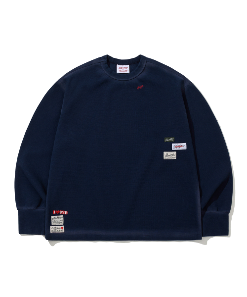 Лонгслив с нашивкой-логотипом, Navy