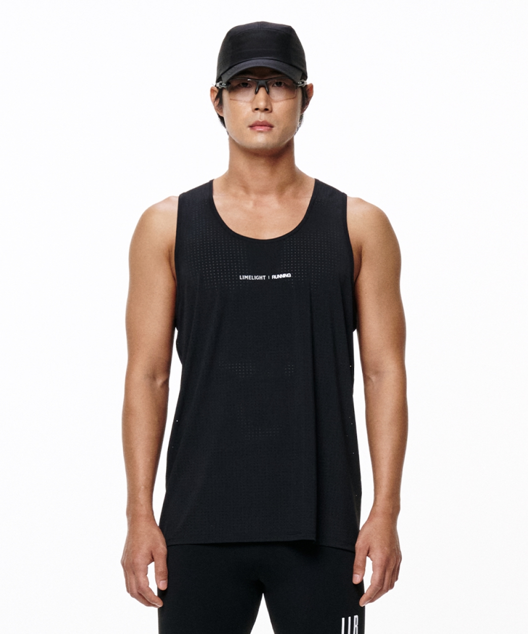 LLR LOGO RUNNING SLEEVELESS PUNCHED (BLACK/WHITE)