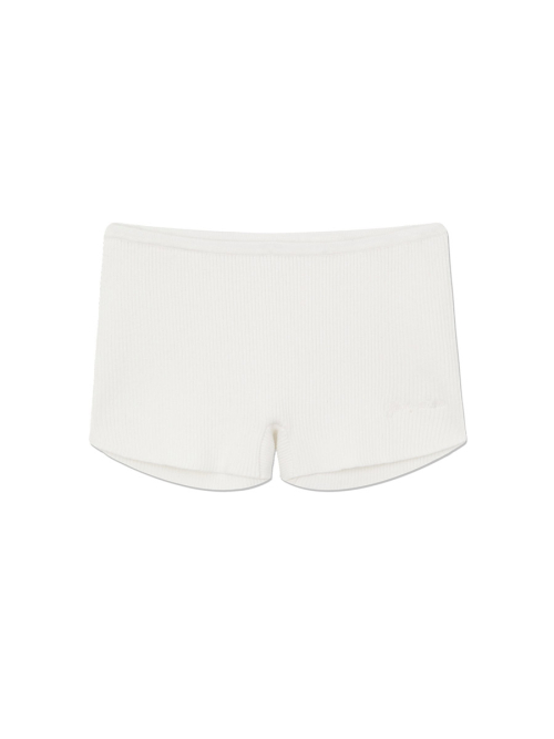 G KNIT REST SHORTS (WHITE)