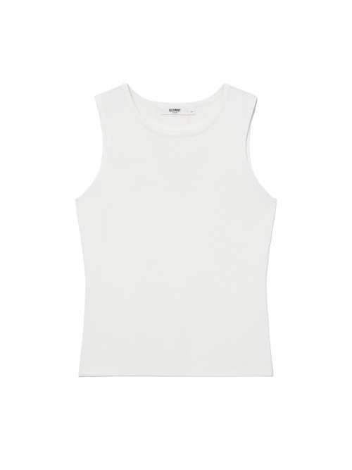 G REST KNIT SLEEVELESS (WHITE)