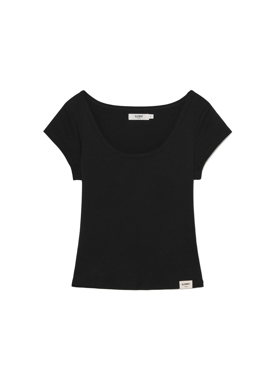 G DEEP SCOOP TEE (BLACK)